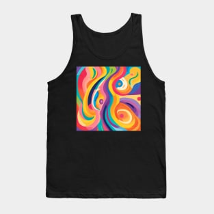 Abstract colorful swirls Tank Top